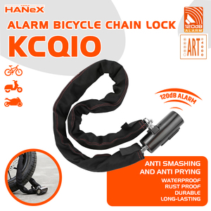 OEM&ODM, acier trempé haute sécurité, <span class=keywords><strong>alarme</strong></span> 120DB, <span class=keywords><strong>antivol</strong></span>, accessoires de vélo imperméables, antirouille, chaîne, serrure à clé - Product Image 4
