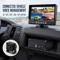 Système de caméra mobile DVR GPS 4G pour camion avec enregistrement 4CH 8CH 12CH, moniteur IPS 7 pouces, vision nocturne, WDR, capteur G et contrôle par application