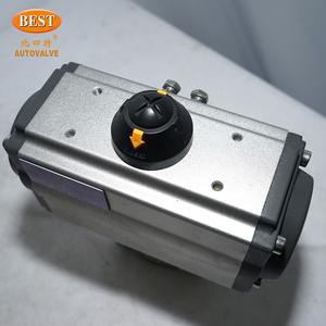 Q8003 DN150 6-Zoll-Doppelflansch-Edelstahl-Kugelhahn mit pneumatischem Stellantrieb Luft regel flansch 3-Wege-Kugelhahn - Product Image 5