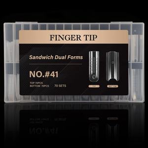 Puntas de Uñas Sandwich de Marca Personalizada al por Mayor, 280 Piezas, Material ABS Duradero, Diseño de Extensión Rápida Superior/Inferior - Product Image 2