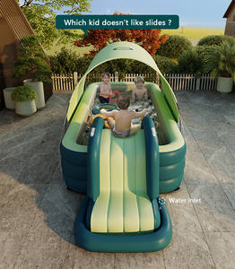 <span class=keywords><strong>Piscine</strong></span> gonflable familiale <span class=keywords><strong>hors</strong></span> <span class=keywords><strong>sol</strong></span> à 3 couches pour jardin, idéale pour les fêtes en plein air, avec toboggan et <span class=keywords><strong>auvent</strong></span> - Product Image 5