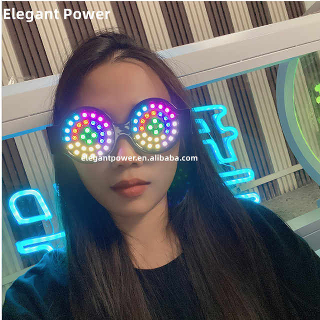 Colorful LED Light Glasses Music Festival DJ Playing Disc Performance Glasses Laser Glasses