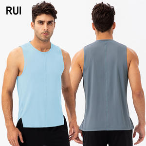 RUIQUWIN Gilet léger et respirant pour homme avec logo personnalisé, séchage rapide, haute élasticité, débardeur de sport sans manches, vêtements de fitness pour la salle de sport - Product Image 1
