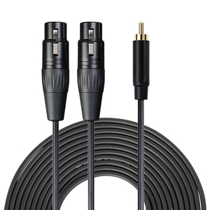 Câble de raccordement audio Yinyu AC066M double micro <span class=keywords><strong>XLR</strong></span> femelle vers <span class=keywords><strong>RCA</strong></span> pour table de mixage, carte son, enceinte active - Product Image 2