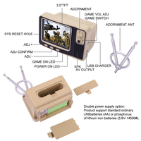 Console de jeu portable rétro GV300 avec 108 jeux classiques intégrés, sortie AV, deux manettes sans fil