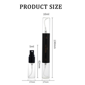 יצרן התאמה אישית הסתיים מבחן צינור בקבוק בושם זכוכית בקבוק בורג זכוכית עם משאבת ספריי - Product Image 3