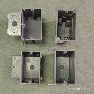 Chứng nhận 1-gang PVC mới làm việc hộp nhựa W khung Màu xám phi kim loại điện hộp khung cho 3/8 "đến 5/8" wallboard 18cu. in - Product Image 2
