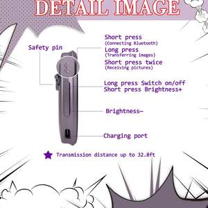 Pin Electrónico Divertido con Pantalla IPS, Material que Permite Transferir Fotos/<span class=keywords><strong>GIF</strong></span>/Vídeos, Botón Táctil, Ideal para Mochilas - Product Image 5
