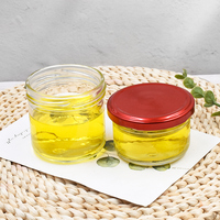 Bocaux en verre transparent de qualité alimentaire de 80 ml, 100 ml, 150 ml pour le stockage des aliments, contenants pour miel de nid d'oiseau avec couvercles en fer blanc