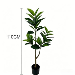 Bonsai Rubber <b>Tree</b> Indoor Landscape Decoration Simulation Plant Decoration Simulation Leaves - Product Image 2