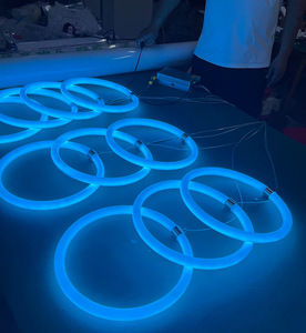 Lumière LED décorative néon à 360 degrés, en acrylique, forme courbée personnalisée, arc coloré circulaire. - Product Image 2