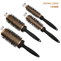 Nouvelle brosse thermique professionnelle pour cheveux, 4 pièces, brosse ronde pour salon de coiffure, en céramique, pour le bouclage, le coiffage et le brushing