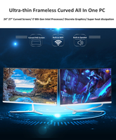 OEM 23.8 27 WIN11 pc de escritorio i3 i5 i7 cpu ordinateur caméra intégrée jeu ordinateur de bureau aio ordinateur ensemble tout-en-un pc