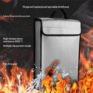 Bolsa de Almacenamiento de Archivos Ignífuga e Impermeable, Gran Capacidad, para Documentos de Seguro, Efectivo, Certificados de Propiedad, Formato A4 - Product Image 3