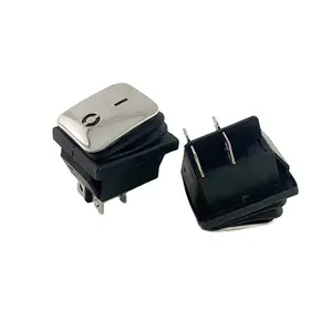 KCD4 20A 250vac 24V-220V 4Pin ON OFF LED light waterproof rocker switch stainless steel cover boat type rocker switch