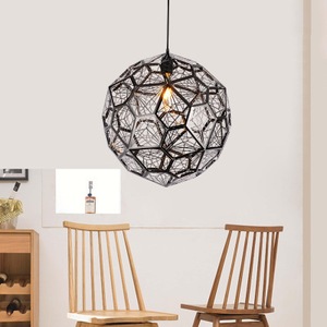 Stainless Steel Diamond Ball Pendant <b>Light</b> Round E27 LED Single-Head Chandelier For <b>Dining</b> Room Living Room Bar Hotel - Product Image 5