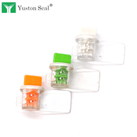 Sceau de compteur en plastique transparent à verrouillage rotatif avec logo personnalisé, anti-effraction, numéroté pour les compteurs d'eau, de gaz et d'électricité