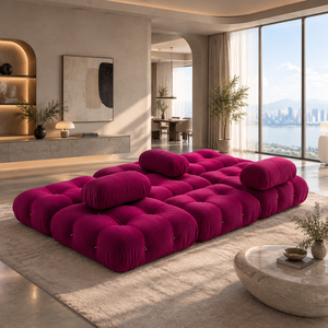 Juego de Sofás Modulares Contemporáneos de Tela, Espuma de Alta Densidad, Estructura de Madera Sólida, Muebles Personalizados para Sala de Estar - Product Image 2