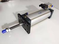 Cylindre à piston pneumatique avec capteur magnétique, corps en aluminium, automatisation industrielle, cylindre à double action