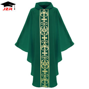 Chasuble <span class=keywords><strong>de</strong></span> pasteur d'église, robe <span class=keywords><strong>de</strong></span> prêtre vintage, cape, <span class=keywords><strong>soutane</strong></span>, vêtement liturgique blanc rouge vert violet - Product Image 1