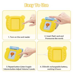 อุปกรณ์การเรียนรู้ของเด็กของเล่น<span class=keywords><strong>เด็ก</strong></span>พูดได้เครื่องแฟลชการ์ด<span class=keywords><strong>ภาษา</strong></span>อังกฤษพร้อมบริการกำหนดเองรถเข็นเด็ก6-14ปี - Product Image 4
