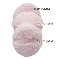 Houppette à poudre surdimensionnée en peluche longue et mignonne avec sangle en ruban, personnalisable avec logo et marque privée
