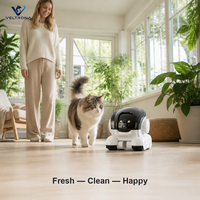 Robot caméra WiFi pour animaux de compagnie, robot de surveillance à distance mobile avec audio bidirectionnel et détection de mouvement, vidéo HD