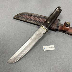 มีดโบวี่ใบมีดยาวเหล็กดามัสกัส VG10 สไตล์บุชิโดญี่ปุ่น ใบมีดเหล็กดามัสกัสแท้ - Product Image 5