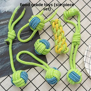 Juguete para Perro, Pelota de Cuerda de Algodón Anudada, Juguete Masticable de Grado Alimenticio para Cachorros, Labrador/Border Collie/Golden Retriever, Juego de Tira y Afloja - Product Image 4