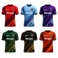 Conjunto de Uniforme de Fútbol Personalizado Color Neón Morado, Sublimado, de Secado Rápido y Transpirable, Venta al Por Mayor, Fabricante OEM, 100%