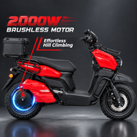 Scooter électrique de livraison de marchandises robuste avec barres anti-collision et grand coffre de rangement pour aliments