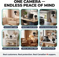 Mini caméra très vendue 3MP 2K HD, batterie 70 jours, Wi-Fi double bande, vision nocturne, détection de mouvement PIR, audio bidirectionnel, moniteur bébé