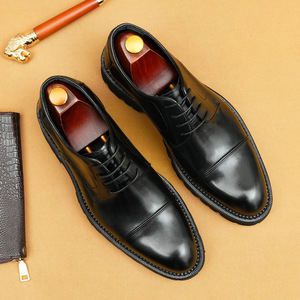 Chaussures en cuir véritable marron à bout carré avec pompons, semelle extérieure en caoutchouc rembourrée, à porter toute l'année, livraison directe - Product Image 2