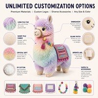 Porte-clés en peluche personnalisé OEM ODM, mascotte Llama Lanterne, nouveau personnage de Noël, jouet promotionnel CPC, cadeau de saison des fêtes
