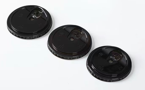 Gobelet en plastique transparent à usage unique pour boisson froide, 90mm/92mm/98mm, avec couvercle à pression noir en PET, pour le thé au lait et le café - Product Image 3