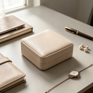 Elegant Square PU Leather Jewelry <b>Box</b> Travel Jewelry Storage Organizer Case <b>for</b> Rings Earrings <b>Necklaces</b> <b>Gift</b> Present Packaging - Product Image 5