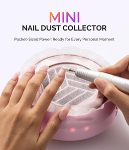 Colector de Polvo para Uñas, Ventilador de Bolsillo Rosa, Ligero, 6000 RPM, Ultra Pequeño, 3 Modos de Succión, 30 Filtros de Papel - Product Image 2