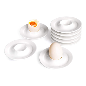 Assiette à coquetier ronde en porcelaine avec base pour <span class=keywords><strong>œuf</strong></span>s durs - Product Image 1