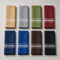 Serviettes de table en tissu rayées réutilisables faites à la main pour bistro, 18x22 pouces, 240 g/m², en polyester filé MJS teint en fil, pour hôtels et restaurants, vente en gros