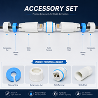 Connecteur RJ45 M23 étanche IP68 Cat6 STP blindé, coupleur Ethernet, adaptateur de câble réseau industriel extérieur en ligne avec presse-étoupe