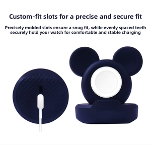 Support de charge sans fil avec base en silicone pour <span class=keywords><strong>Apple</strong></span> IWatch ; Station de charge pour montre connectée ; Fabriqué en Chine ; Vente en gros disponible - Product Image 6