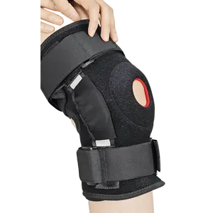 Sport Respirável Protector Knee Brace neoprene Compressão patela aberta ajustável Joelheiras Com Silicone