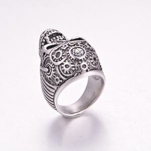 Anillos con Cabeza de Calavera para Hombre, Acero Inoxidable 316L, Sin Níquel ni Plomo, Precio al por Mayor, Accesorios Personalizados de Fábrica, Estilo Punk - Product Image 6