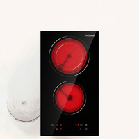 Kompor Listrik Keramik Dual Ring High Light dengan Radiant Coil Burner, Built-In, Proteksi Overflow, Timer, Kunci Pengaman, Bersertifikasi CE CB UKCA
