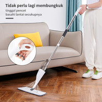 Serpillère microfibre réutilisable et lavable à haute absorption, tête pivotante à 180 degrés, poignée ergonomique, pour sols humides ou secs, avec pulvérisateur intégré