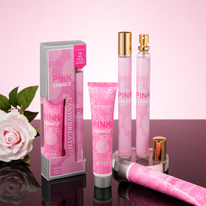 Set de regalo de 35 ml de mini perfume y loción corporal con fragancia floral duradera, perfume para mujer y mini loción de vainilla para manos, ideal para viajes. - Product Image 1
