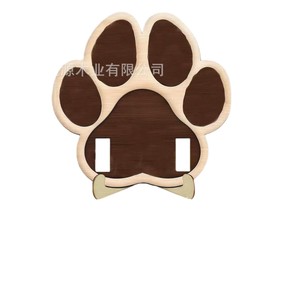 Cadre photo créatif en bois pour animaux de compagnie, décoration de bureau en forme de patte de chien, support d'affichage en bois massif pour colliers de chiens et de chats - Product Image 5