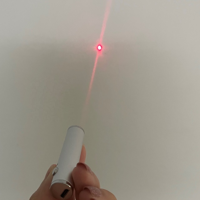 Aluminum Made USB Rechargeable battery Mini Lazer pen type for Office Presentation Tour Guide Cat Toy Red Laser Diode Module