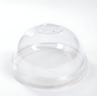 Gobelets jetables sans BPA de 12 oz pour boissons froides, avec couvercles en plastique transparent en forme de dôme, pour smoothies, milkshakes, bubble tea
