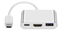 Base de Conexión USB3.0 con Hub USB Tipo C para Lector de Tarjetas SD y TF, Puertos VGA, RJ45, Ethernet para Laptop y Teléfono, Hub USB C